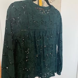 Zara eyelet blouse